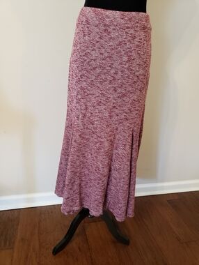 NY&CO Eva Mendes Collection Marled Knit Flared Maxi Skirt